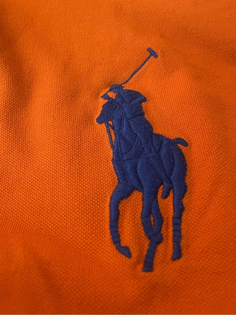 Polo Ralph Lauren Shirt Men's Orange Big Pony Logo Rugby #3 Size 3X Big